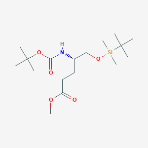 molecular formula C17H35NO5Si B1314459 (S)-4-[[(Tert-butoxy)carbonyl]amino]-5-[[(tert-butyl)dimethylsilyl]oxy]pentanoic acid methyl ester 