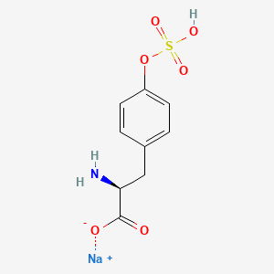 molecular formula C9H10NNaO6S B13144593 Sodium H-Tyr(SO3H)-OH 