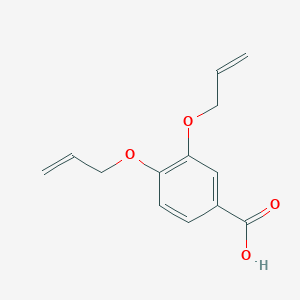 molecular formula C13H14O4 B13144594 3,4-Bis[(prop-2-en-1-yl)oxy]benzoic acid CAS No. 664334-20-7