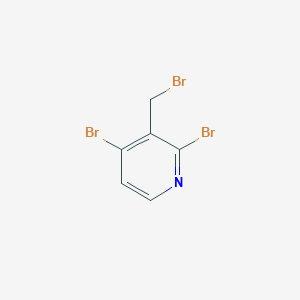 molecular formula C6H4Br3N B13144597 2,4-Dibromo-3-(bromomethyl)pyridine 