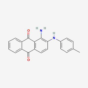 molecular formula C21H16N2O2 B13144599 1-Amino-2-(4-methylanilino)anthracene-9,10-dione CAS No. 60190-22-9
