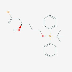 molecular formula C23H31BrO2Si B13144614 (R)-2-Bromo-7-((tert-butyldiphenylsilyl)oxy)hept-1-en-4-ol CAS No. 784194-08-7