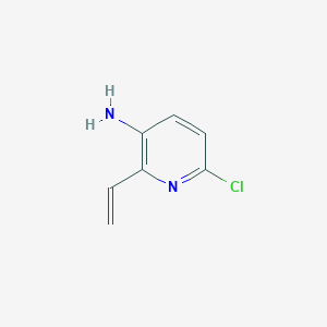 molecular formula C7H7ClN2 B13144618 6-Chloro-2-vinylpyridin-3-amine 