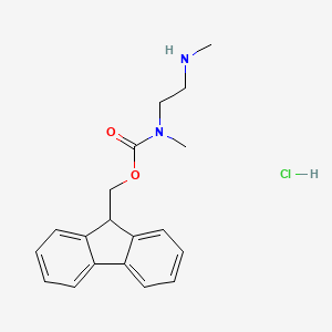 molecular formula C19H23ClN2O2 B13144623 (9H-Fluoren-9-yl)methyl methyl(2-(methylamino)ethyl)carbamate hydrochloride 