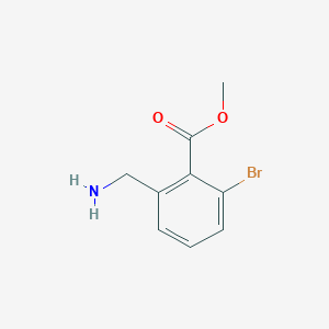 molecular formula C9H10BrNO2 B13144692 Methyl 2-(aminomethyl)-6-bromobenzoate 