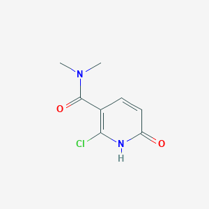 molecular formula C8H9ClN2O2 B13144714 2-chloro-6-hydroxy-N,N-dimethylpyridine-3-carboxamide 