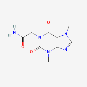 molecular formula C9H11N5O3 B13144715 2-(3,7-Dimethyl-2,6-dioxo-2,3,6,7-tetrahydro-1H-purin-1-yl)acetamide 
