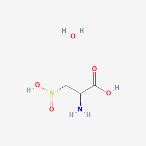 molecular formula C3H9NO5S B13144728 Sulfino-DL-alaninehydrate 