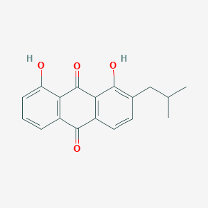 molecular formula C18H16O4 B13144767 1,8-Dihydroxy-2-(2-methylpropyl)anthracene-9,10-dione CAS No. 76643-51-1