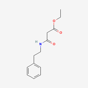 molecular formula C13H17NO3 B13144774 Propanoicacid,3-oxo-3-[(2-phenylethyl)amino]-,ethylester 