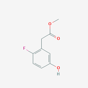 molecular formula C9H9FO3 B13144790 Methyl 2-fluoro-5-hydroxyphenylacetate 