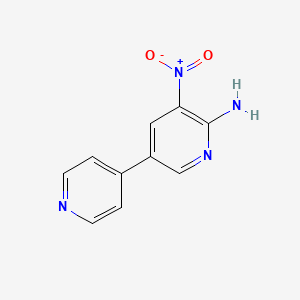 molecular formula C10H8N4O2 B13144801 5-Nitro-[3,4'-bipyridin]-6-amine CAS No. 79739-23-4