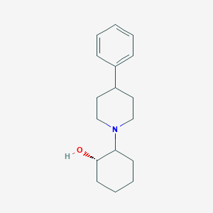 molecular formula C17H25NO B13144811 Cyclohexanol,2-(4-phenyl-1-piperidinyl)-,(1S)- 
