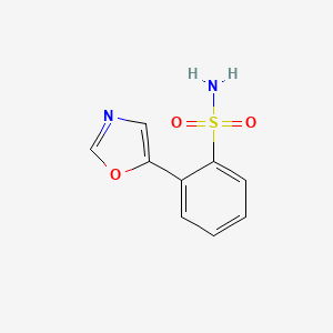 molecular formula C9H8N2O3S B1314483 2-Oxazol-5-yl-benzenesulfonamide CAS No. 87489-00-7