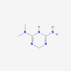 molecular formula C5H11N5 B13144832 N2,N2-Dimethyl-3,6-dihydro-1,3,5-triazine-2,4-diamine 