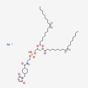 molecular formula C53H91N2NaO11P+ B13144836 sodium;[(2R)-3-[2-[[4-[(2,5-dioxopyrrol-1-yl)methyl]cyclohexanecarbonyl]amino]ethoxy-hydroxyphosphoryl]oxy-2-[(Z)-octadec-9-enoyl]oxypropyl] (Z)-octadec-9-enoate 