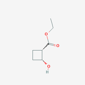 molecular formula C7H12O3 B13144843 ethyl (1S,2R)-2-hydroxycyclobutane-1-carboxylate 
