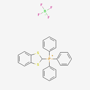 molecular formula C25H20BF4PS2 B13144847 Benzo[1,3]dithiol-2-yl-triphenyl-phosphonium CAS No. 62217-34-9
