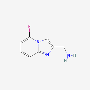 molecular formula C8H8FN3 B13144883 (5-Fluoroimidazo[1,2-a]pyridin-2-yl)methanamine 