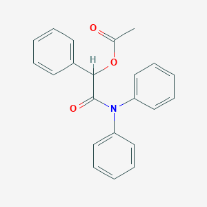 molecular formula C22H19NO3 B13144895 2-(Diphenylamino)-2-oxo-1-phenylethyl acetate CAS No. 20538-25-4