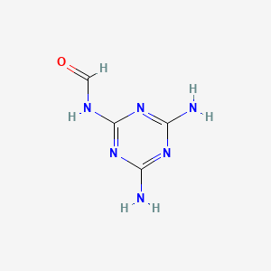 molecular formula C4H6N6O B13144898 N-(4,6-Diamino-1,3,5-triazin-2-yl)formamide CAS No. 13236-84-5