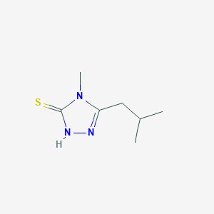 molecular formula C7H13N3S B13144909 4-methyl-5-(2-methylpropyl)-4H-1,2,4-triazole-3-thiol 
