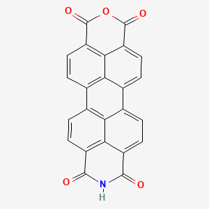 molecular formula C24H9NO5 B13144918 7-oxa-18-azaheptacyclo[14.6.2.22,5.03,12.04,9.013,23.020,24]hexacosa-1(23),2,4,9,11,13,15,20(24),21,25-decaene-6,8,17,19-tetrone CAS No. 33955-42-9