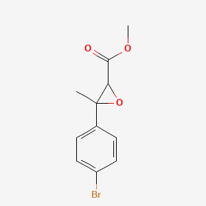 molecular formula C11H11BrO3 B13144925 Methyl 3-(4-bromophenyl)-3-methyloxirane-2-carboxylate 