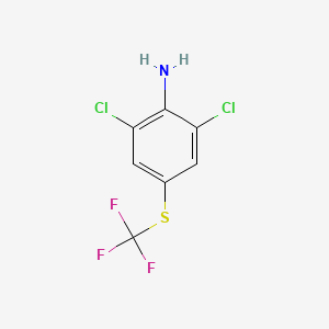 molecular formula C7H4Cl2F3NS B1314497 2,6-二氯-4-((三氟甲基)硫基)苯胺 CAS No. 99479-65-9