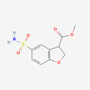 molecular formula C10H11NO5S B13144992 Methyl 5-sulfamoyl-2,3-dihydro-1-benzofuran-3-carboxylate 