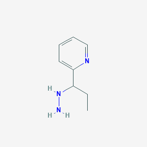 molecular formula C8H13N3 B13144998 2-(1-Hydrazinylpropyl)pyridine 