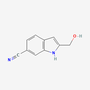 molecular formula C10H8N2O B1314502 2-(Hydroxymethyl)-1H-indole-6-carbonitrile CAS No. 104291-65-8