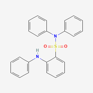 molecular formula C24H20N2O2S B13145026 Benzenesulfonamide, 2-(phenylamino)-N,N-diphenyl- CAS No. 56751-89-4