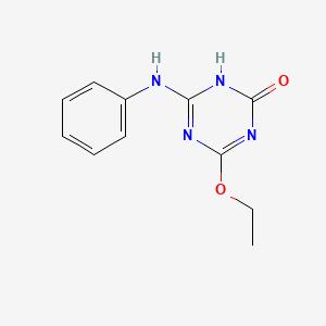molecular formula C11H12N4O2 B13145055 6-Anilino-4-ethoxy-1,3,5-triazin-2(1H)-one CAS No. 62808-04-2