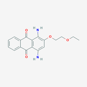 molecular formula C18H18N2O4 B13145068 1,4-Diamino-2-(2-ethoxyethoxy)anthracene-9,10-dione CAS No. 33304-49-3