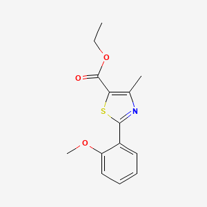 molecular formula C14H15NO3S B1314509 Ethyl 4-Methyl-2-(2-methoxyphenyl)thiazole-5-carboxylate CAS No. 82875-48-7