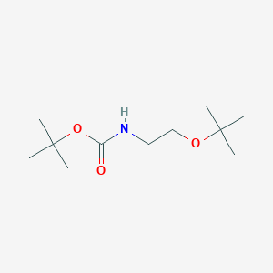 molecular formula C11H23NO3 B13145145 Carbamic acid, [2-(1,1-dimethylethoxy)ethyl]-, 1,1-dimethylethyl ester (9CI) CAS No. 547755-62-4