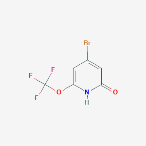 molecular formula C6H3BrF3NO2 B13145163 4-Bromo-6-(trifluoromethoxy)pyridin-2-ol 