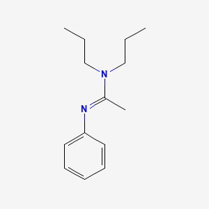 molecular formula C14H22N2 B13145164 (1E)-N'-Phenyl-N,N-dipropylethanimidamide CAS No. 77486-45-4