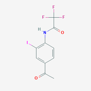 molecular formula C10H7F3INO2 B13145216 N-(4-acetyl-2-iodophenyl)-2,2,2-trifluoroacetamide 