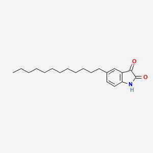 molecular formula C20H29NO2 B13145224 5-Dodecylindoline-2,3-dione 