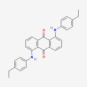 molecular formula C30H26N2O2 B13145229 1,5-Bis((4-ethylphenyl)amino)anthraquinone CAS No. 71334-59-3