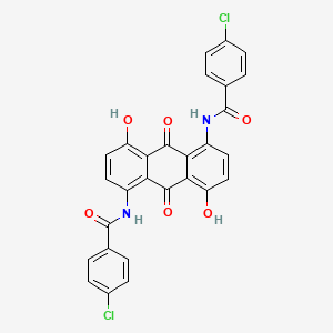 molecular formula C28H16Cl2N2O6 B13145266 N,N'-(9,10-Dihydro-4,8-dihydroxy-9,10-dioxoanthracene-1,5-diyl)bis(4-chlorobenzamide) CAS No. 83721-56-6