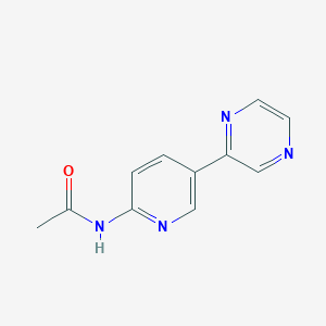 molecular formula C11H10N4O B13145279 N-(5-(Pyrazin-2-yl)pyridin-2-yl)acetamide 