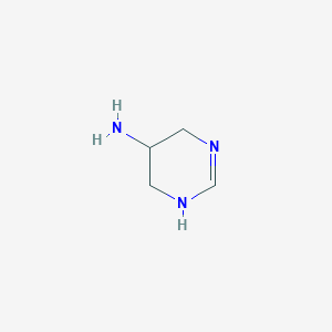 molecular formula C4H9N3 B13145287 1,4,5,6-Tetrahydropyrimidin-5-amine 