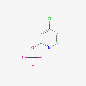 molecular formula C6H3ClF3NO B13145290 4-Chloro-2-(trifluoromethoxy)pyridine 