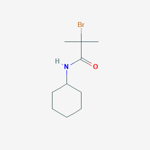 molecular formula C10H18BrNO B1314530 2-Bromo-N-cyclohexyl-2-methylpropanamide 