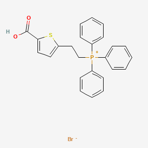 molecular formula C25H22BrO2PS B13145314 (2-(5-Carboxythiophen-2-yl)ethyl)triphenylphosphonium bromide 