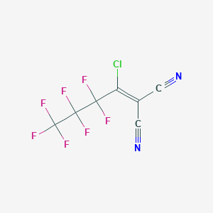molecular formula C7ClF7N2 B13145355 2-(1-Chloro-2,2,3,3,4,4,4-heptafluorobutylidene)malononitrile 