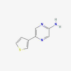 molecular formula C8H7N3S B1314542 5-(Thiophen-3-yl)pyrazin-2-amine CAS No. 710323-21-0